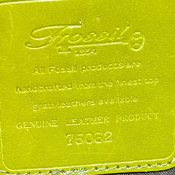 Fossil Green Leather Shoulder Bag - Picture 7 of 13